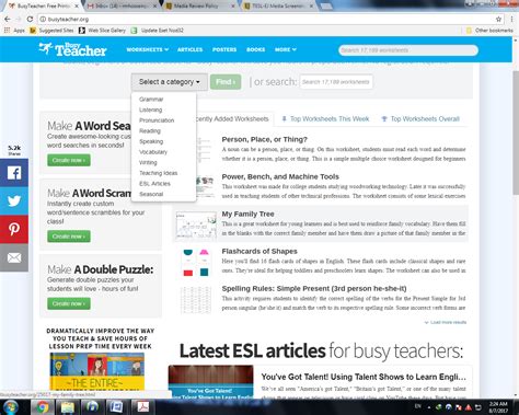 Busyteacher Org A Website Of Resources For English Teachers