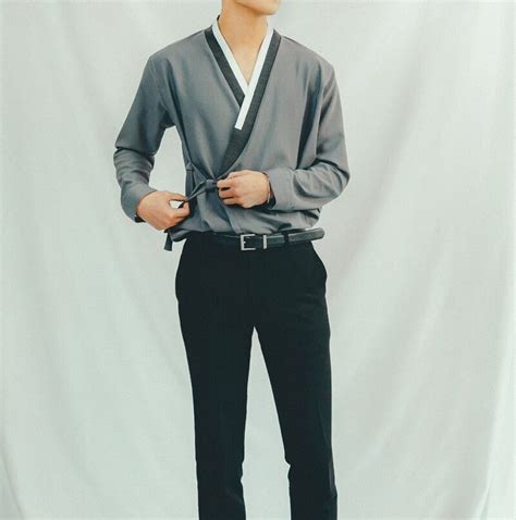 Hanbok Shirt for Men, Korean Modern Hanbok Top Jacket Casual Party ...