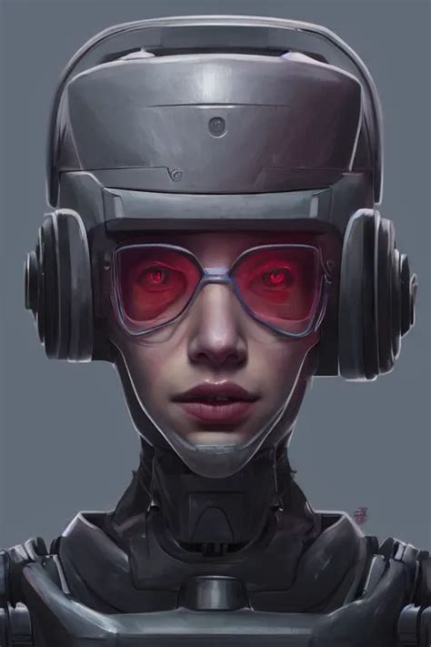 Portrait Of A Teen Robot Dystopian Sci Fi Digital Stable Diffusion