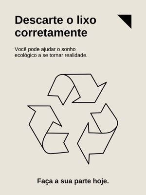 Crie Um Cartaz De Reciclagem Personalizado Online Canva