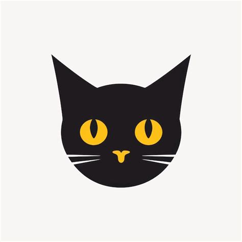 Premium Vector Minimalist Black Cat Illustration