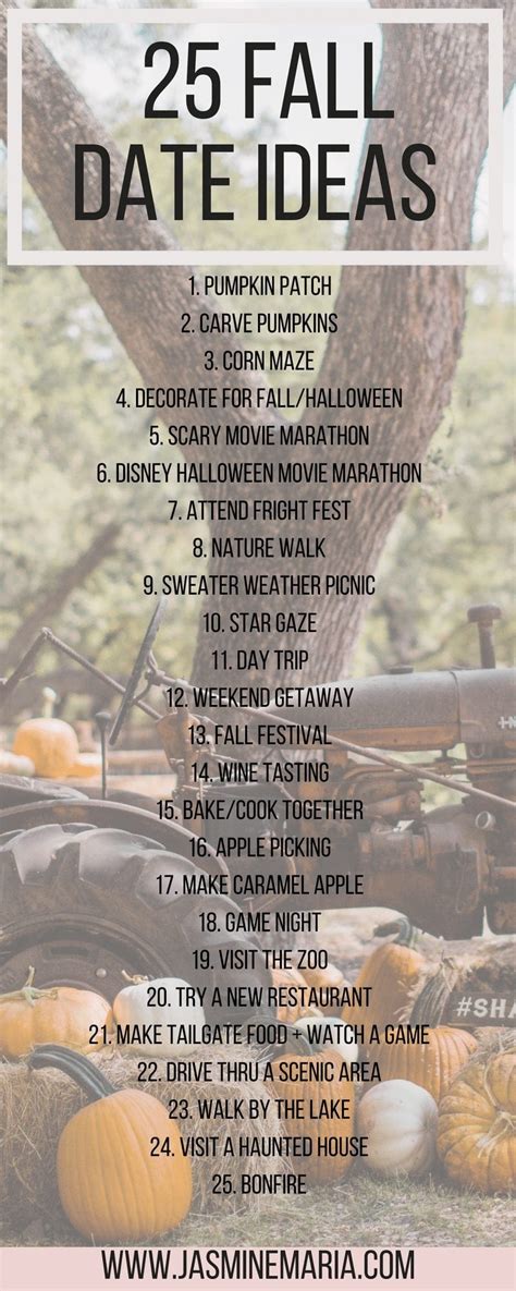 25 Fall Date Ideas - Jasmine Maria