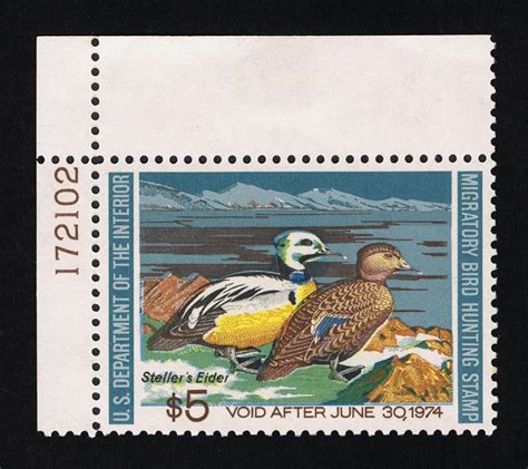 Excellent Genuine Scott Rw40 Vf Xf Mint OG NH Duck Stamp PNS Plate