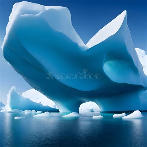 Large Icebergs Ai Generatet Stock Photo Image Of Water Aigeneratet