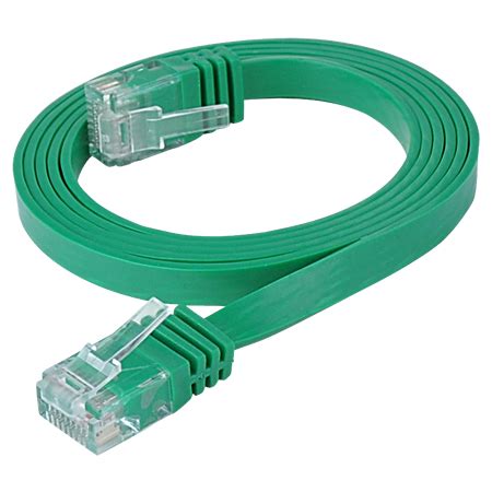 3 m Cat 6 Patchkabel RJ45 LAN Kabel flach slim UTP grün günstig online