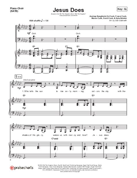 Jesus Does Single Sheet Music Pdf We The Kingdom Praisecharts