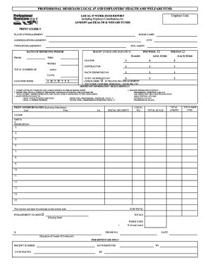 Work Dues Report Form AFM Local 47 Promusic47 Fill And Sign