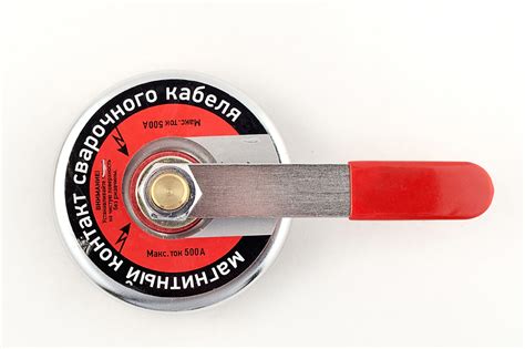 Магнитная клемма заземления МН-10 с ручкой (500А)