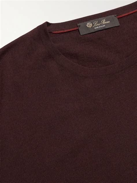 LORO PIANA - Wish Virgin Wool Sweater - Burgundy Loro Piana