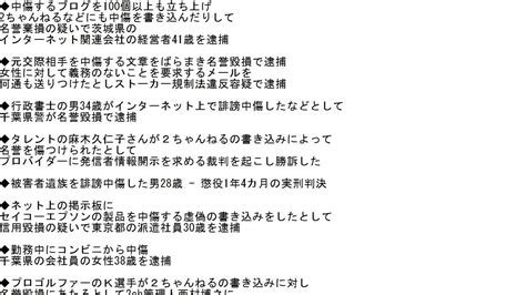 ネットでの誹謗中傷による逮捕例 悪口や中傷で逮捕された実例まとめ Youtube