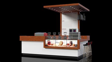 Open Coffee Kiosk 3d Model 89 3ds Blend C4d Fbx Max Ma Lxo