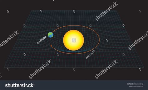 Illustration Shows Geometric Theory Gravitation Known Stock Vector Royalty Free 1968607042