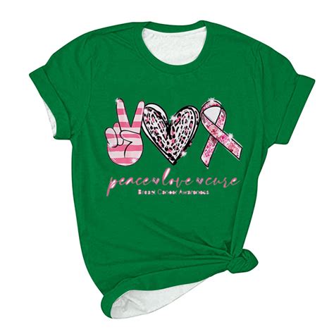 Cqonept Clearance Breast Cancer Awareness Shirts For Women Casual