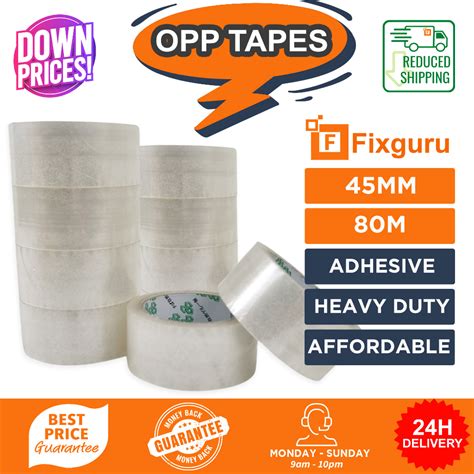 Fixguru 45mm OPP Tape Cello Tape Multisize Adhesive Package Box