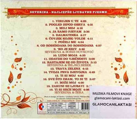 CD SEVERINA THE LOVE COLECTION Ja Samo Pjevam Mili Moj Dalmatinka