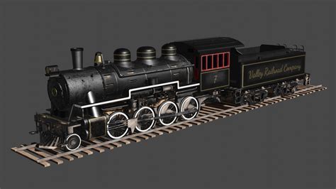 Steam Locomotive Train model 3D model | CGTrader