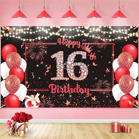 amazoncom red happy  birthday banner decorations  girls boys