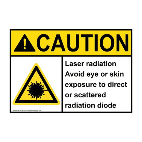 Caution Sign Laser Radiation Avoid Eye Or Ansi