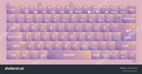 Vector Modern Qwerty Keyboard Layout Stencil Stock Vector (Royalty Free ...