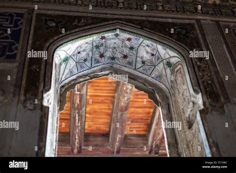 Colorful Ornamental Tiles At Moroccan Courtyard Stock Photo Alamy