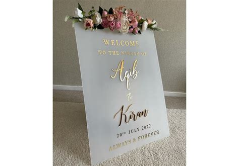 Welcome Wedding Sign Acrylic 3d Acrylic Sign Frosted Acrylic Wedding