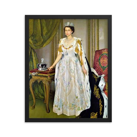 Queen Elizabeth II in Coronation Robes Framed Print - Etsy