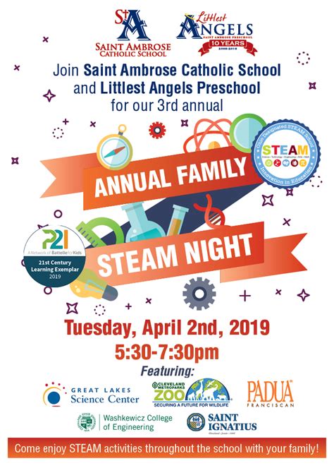 3rd Annual Family STEAM Night - Tuesday, April 2, 2019 - Please Join Us ...