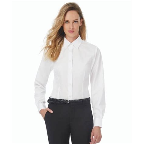 Camisa Blanca Manga Larga Para Mujer Manga