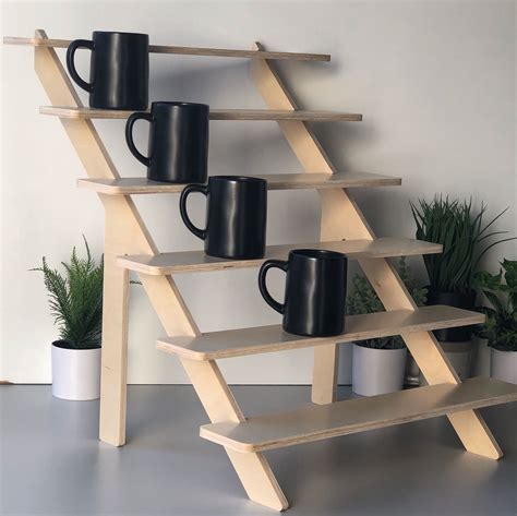 The Jumbo Tiered Wooden Shelf Tiered Stand Cupcake Display Craft