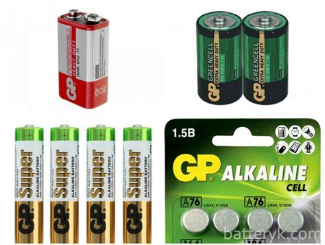 GP батарейки, разновидности: GP 15A, GP 189, Extra Alkaline и др.