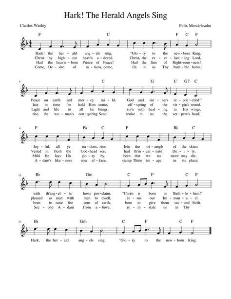 Hark The Herald Angels Sing Sheet music for Violin (Solo) | Musescore.com