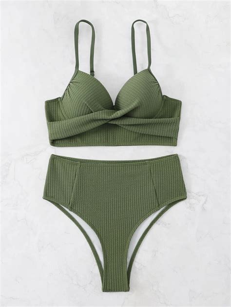 Textured Twist Bikini For Summer Beach SHEIN EUR
