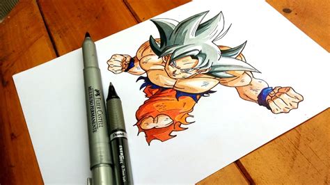 Como Desenhar O GOKU INSTINTO SUPERIOR DOMINADO YouTube