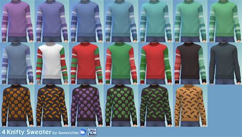 Mod The Sims - Knifty Sweater - Nifty Knitting Recolor