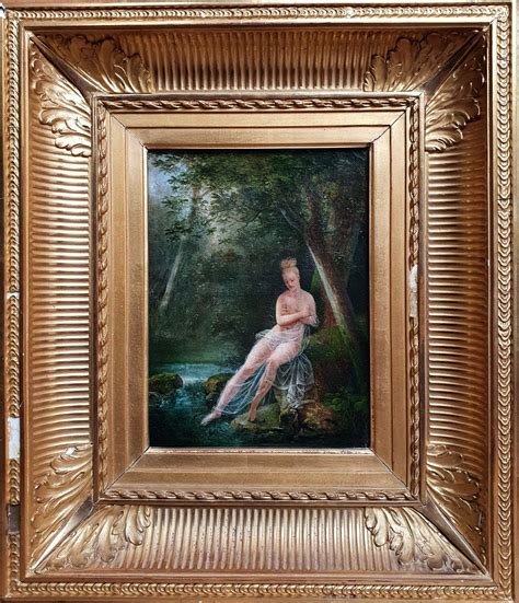 Proantic La Source Oil On Canvas Circa Naked Woman