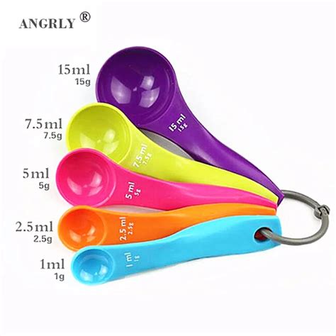 Pcs Set Measuring Spoons Colorful Plastic Ml