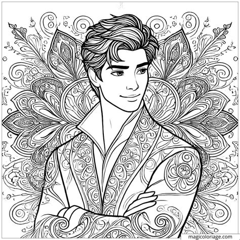 Disney Enchanted Prince Mandala Coloring Page To Print