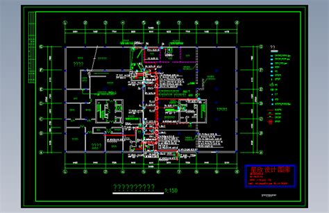 地下室人防配电平面图 AutoCAD 2000 模型图纸下载 懒石网