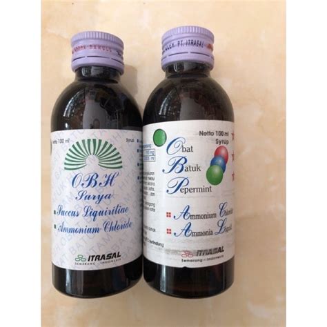 Jual Obh Obp Obat Batuk Hitam Putih Surya Itrasal Sirup Syrup Syr 100ml