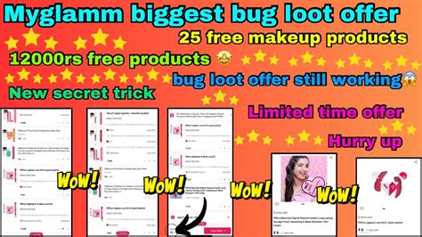 MyGlamm Biggest Bug Loot 25 Free Makeup Products 12000rs Products