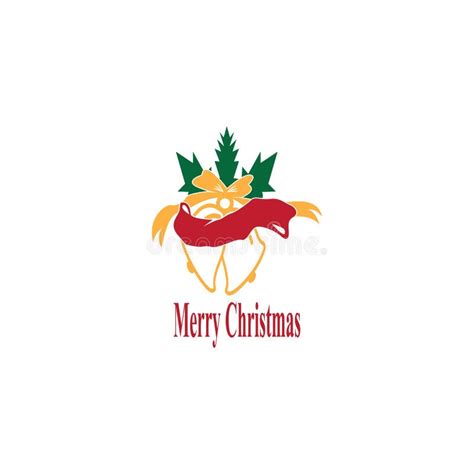 Merry Christmas Logo Vector Template Stock Vector Illustration Of