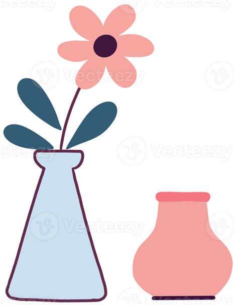 Flowers And Vases Minimalist Style 28796487 Png