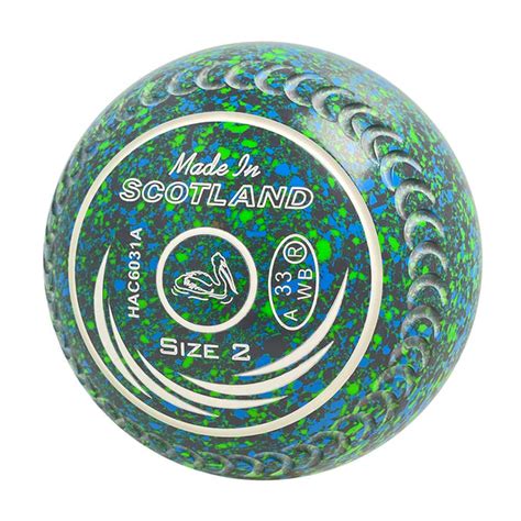 Taylor Srv Lawn Bowls Size 2 Heavy Gripped Bluelime Hac6031a Bowls