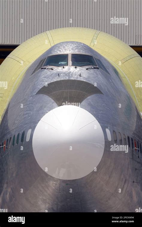 A Newly Completed Boeing 747 400 Large Cargo Freighter Rolls Of An Eva