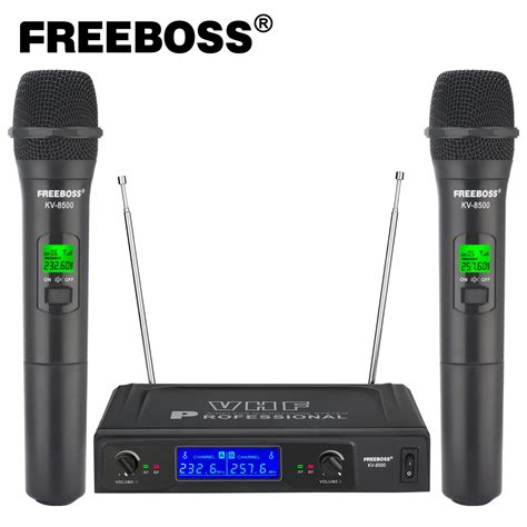 FREEBOSS Micr Fono Inal Mbrico De Doble Canal Sistema De Micr Fono Din