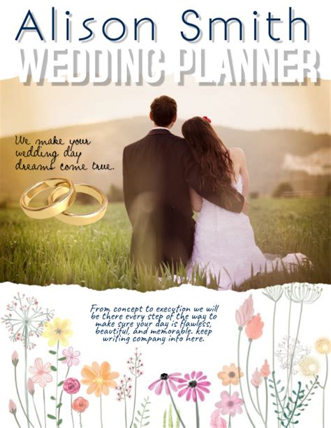 Copy Of Wedding Event Planner Flyer Template Postermywall