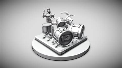 Neil Peart Rush 3d Printing Buy Royalty Free 3d Model By Ronnie