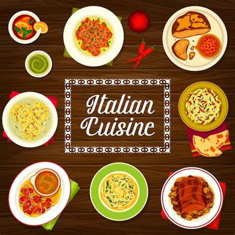 Premium Vector Italian Cuisine Restaurant Food Menu Vector Cover