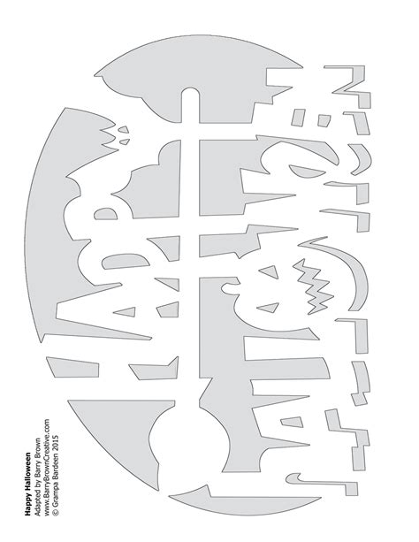 Happy Halloween (Pumpkin Stencil - Pumpkin Pattern - Pumpkin Template - Jack-o-lantern stencil ...