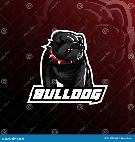 Bulldog Vector Mascot Logo Design With Modern Illustration Concept